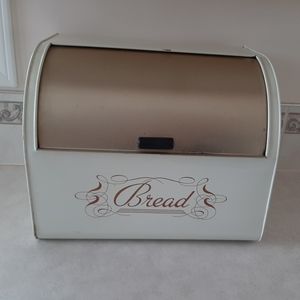 Vintage enamel bread box